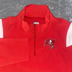 Nike NFL Tampa Bay Buccaneer Quarter Zip Pullover Jacket Red Men XL